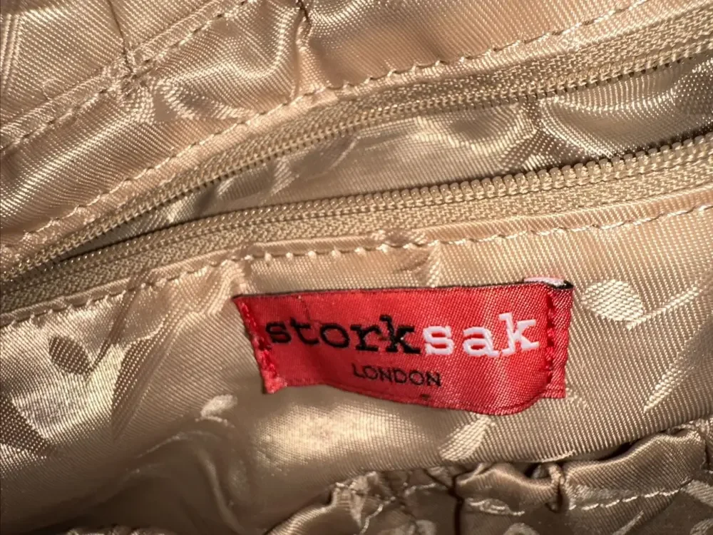 Storksak Nylon Diaper Baby Bag with Detachable Purse Shoulder Strap Taupe Brown‎